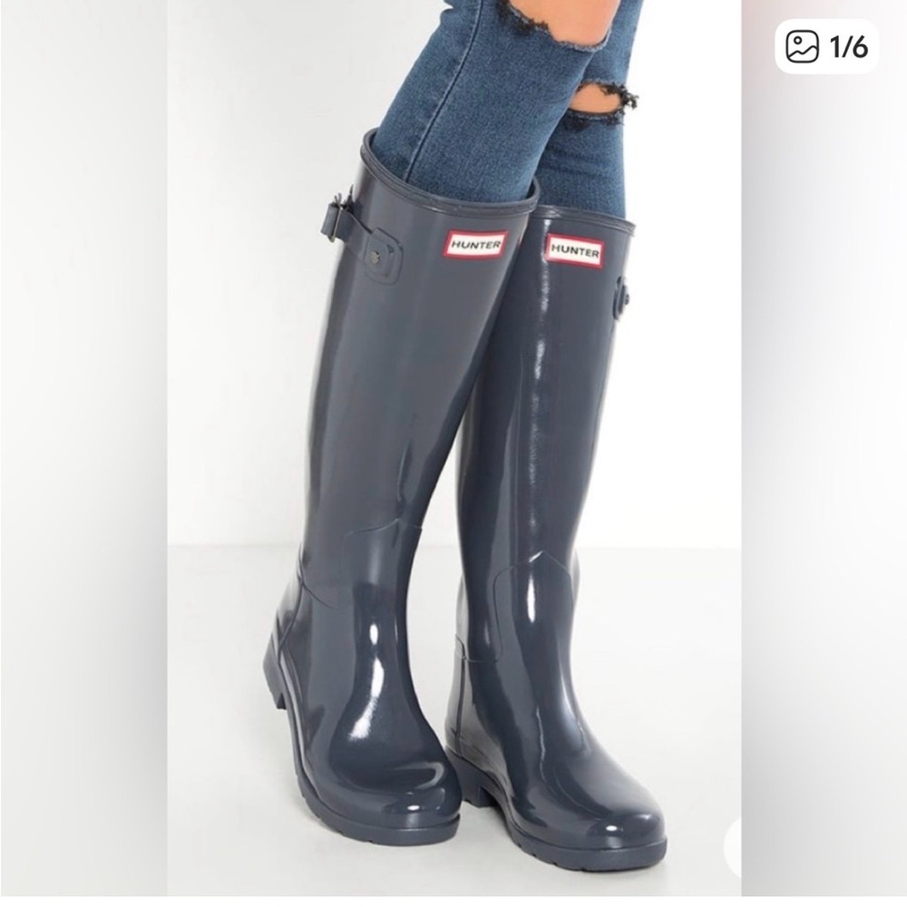 Hunter Women’s Charcoal Tall Boots *Like New*